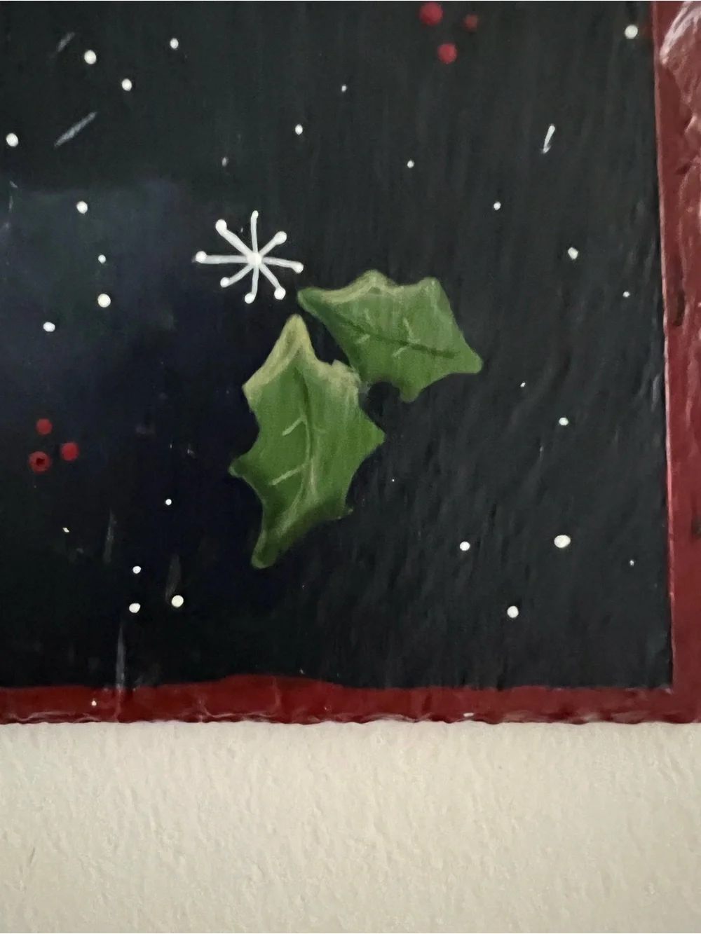 Festive Snowman Hand Painted Slate Wall Plaque